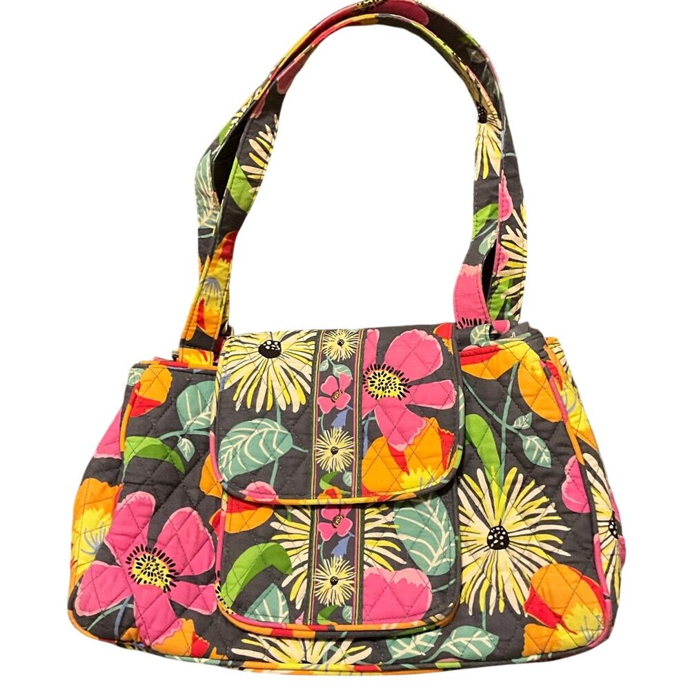 Vera Bradley Shoulder Bag Purse Handbag Jazzy Blooms Magnetic Snap Closure